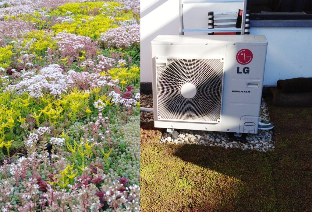 warmtepomp lucht luch water airco groendak