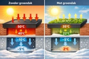 Thermische impact groendak